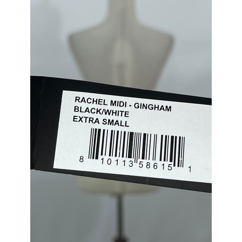 AZEEZA Sz XS Rachel Gingham Midi Dress NWT - Picture 4 of 14